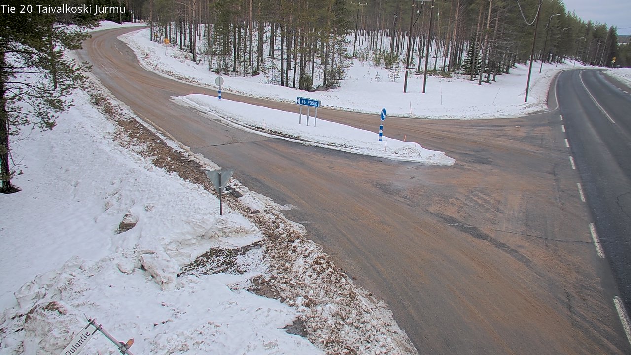 Weather Camera Image Road 20 Taivalkoski, Jurmu, Taivalkoski, Pohjois-Pohjanmaa