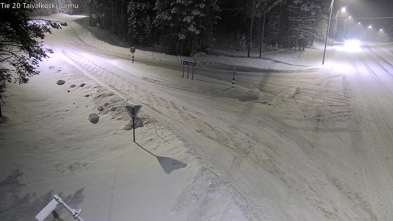 Weather Camera Image Väg 20 Taivalkoski, Jurmu, Taivalkoski, Pohjois-Pohjanmaa