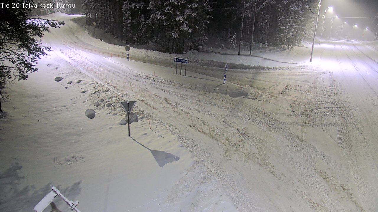 Weather Camera Image Väg 20 Taivalkoski, Jurmu, Taivalkoski, Pohjois-Pohjanmaa