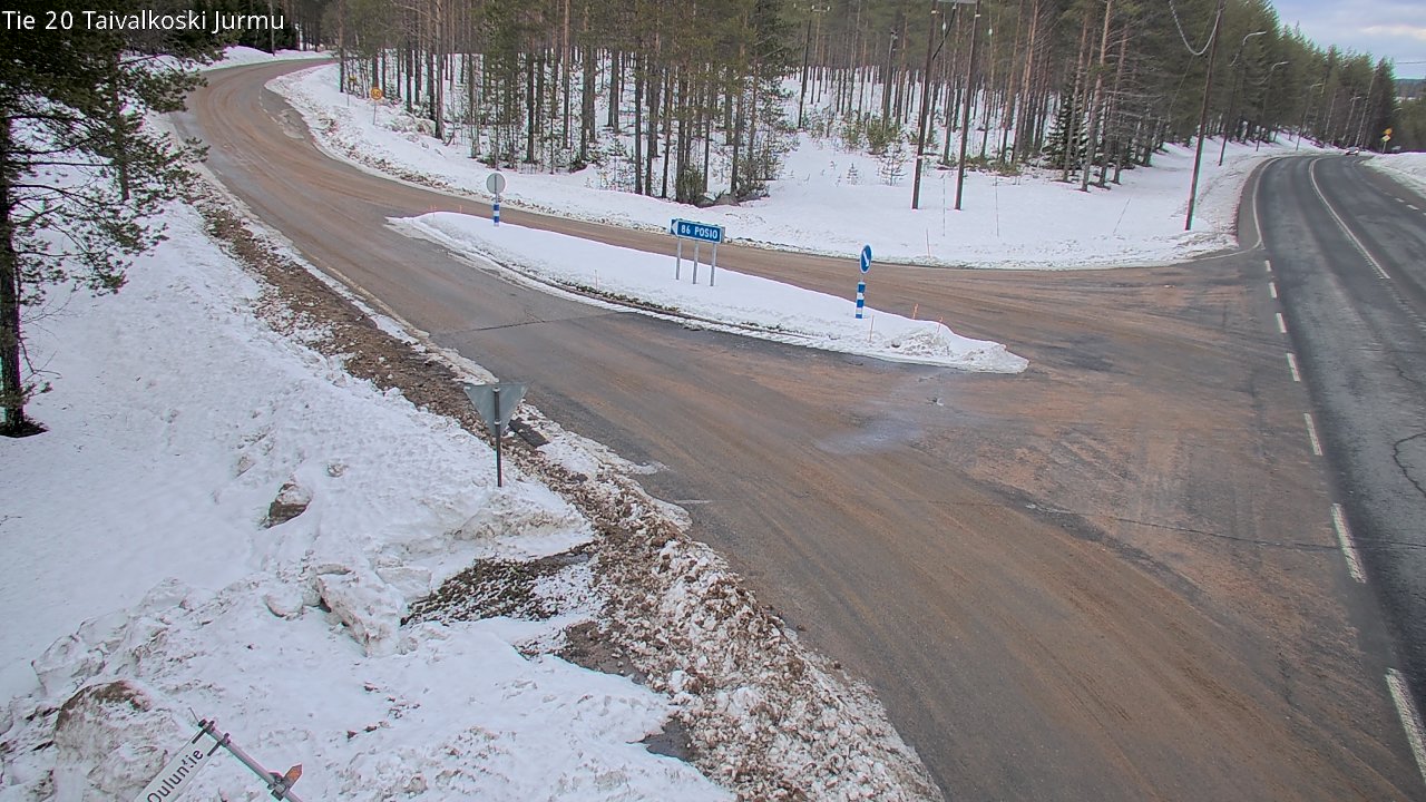 Weather Camera Image Väg 20 Taivalkoski, Jurmu, Taivalkoski, Pohjois-Pohjanmaa