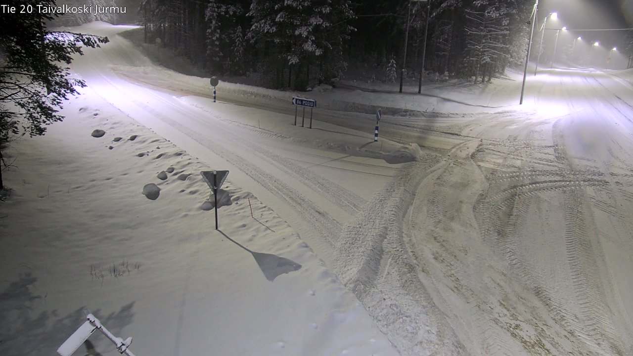 Weather Camera Image Väg 20 Taivalkoski, Jurmu, Taivalkoski, Pohjois-Pohjanmaa