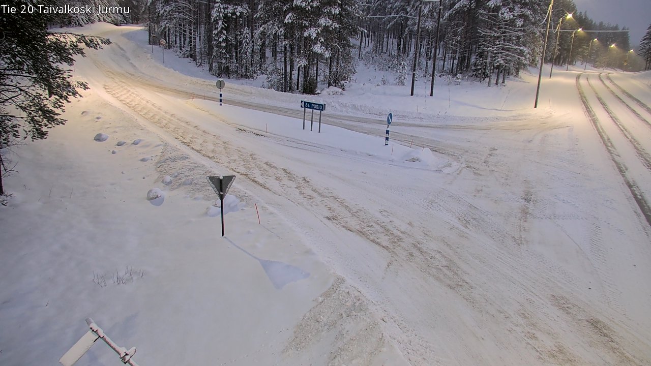 Weather Camera Image Väg 20 Taivalkoski, Jurmu, Taivalkoski, Pohjois-Pohjanmaa