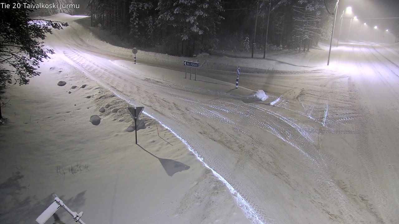 Weather Camera Image Väg 20 Taivalkoski, Jurmu, Taivalkoski, Pohjois-Pohjanmaa