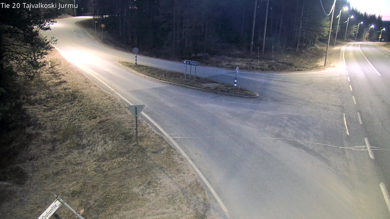 Weather Camera Image Road 20 Taivalkoski, Jurmu, Taivalkoski, Pohjois-Pohjanmaa