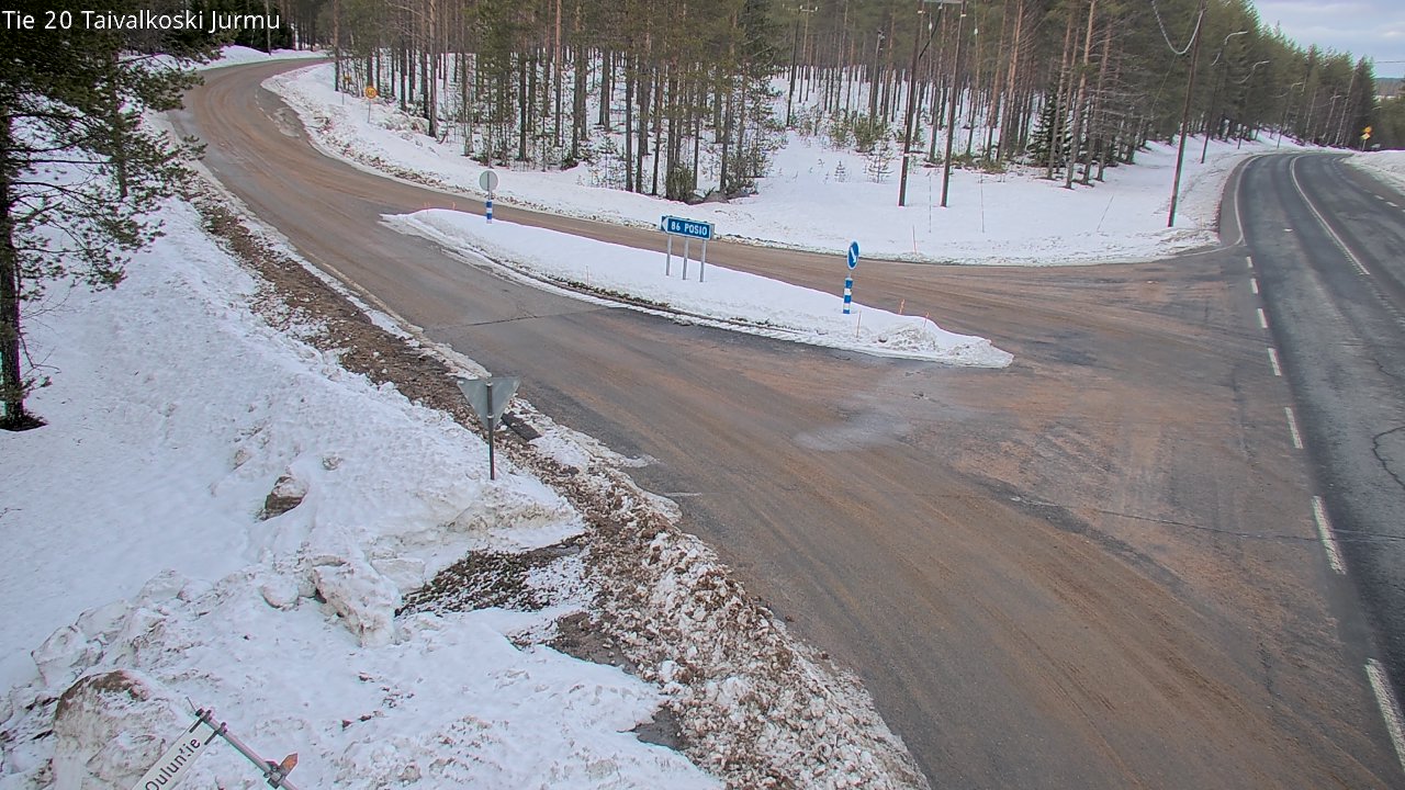 Weather Camera Image Väg 20 Taivalkoski, Jurmu, Taivalkoski, Pohjois-Pohjanmaa