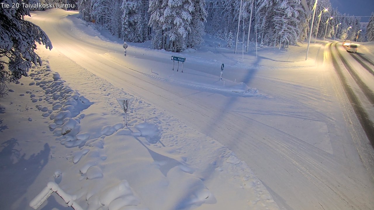Weather Camera Image Road 20 Taivalkoski, Jurmu, Taivalkoski, Pohjois-Pohjanmaa
