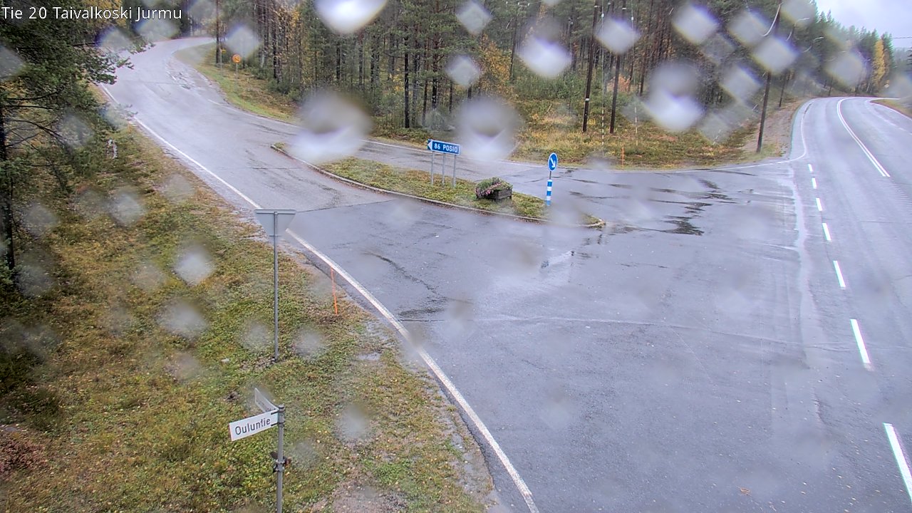 Weather Camera Image Road 20 Taivalkoski, Jurmu, Taivalkoski, Pohjois-Pohjanmaa