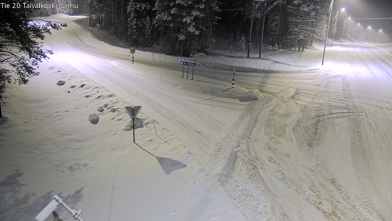 Weather Camera Image Väg 20 Taivalkoski, Jurmu, Taivalkoski, Pohjois-Pohjanmaa