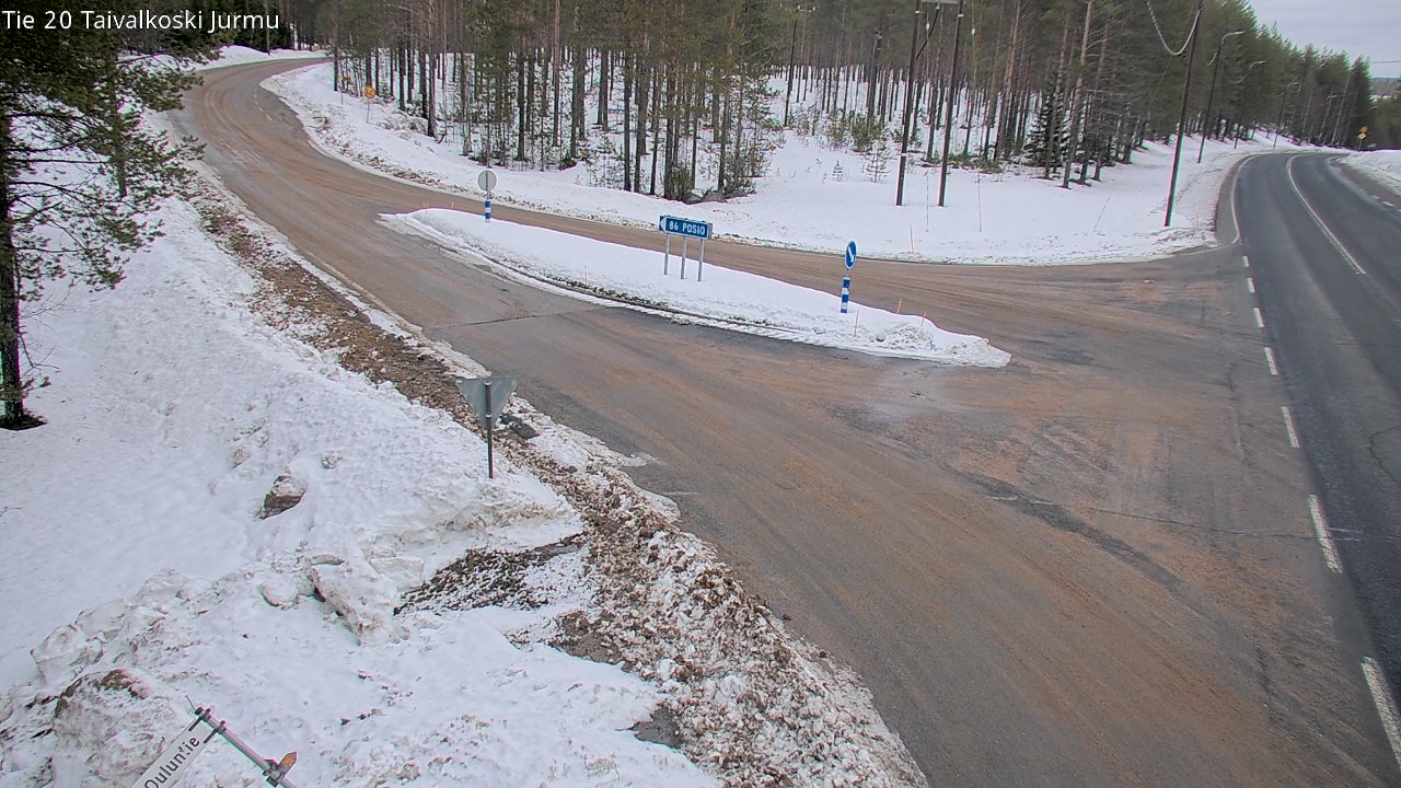 Weather Camera Image Road 20 Taivalkoski, Jurmu, Taivalkoski, Pohjois-Pohjanmaa