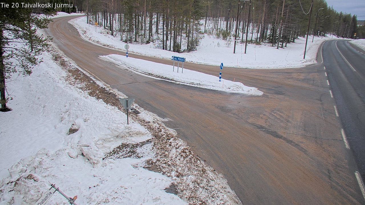 Weather Camera Image Road 20 Taivalkoski, Jurmu, Taivalkoski, Pohjois-Pohjanmaa