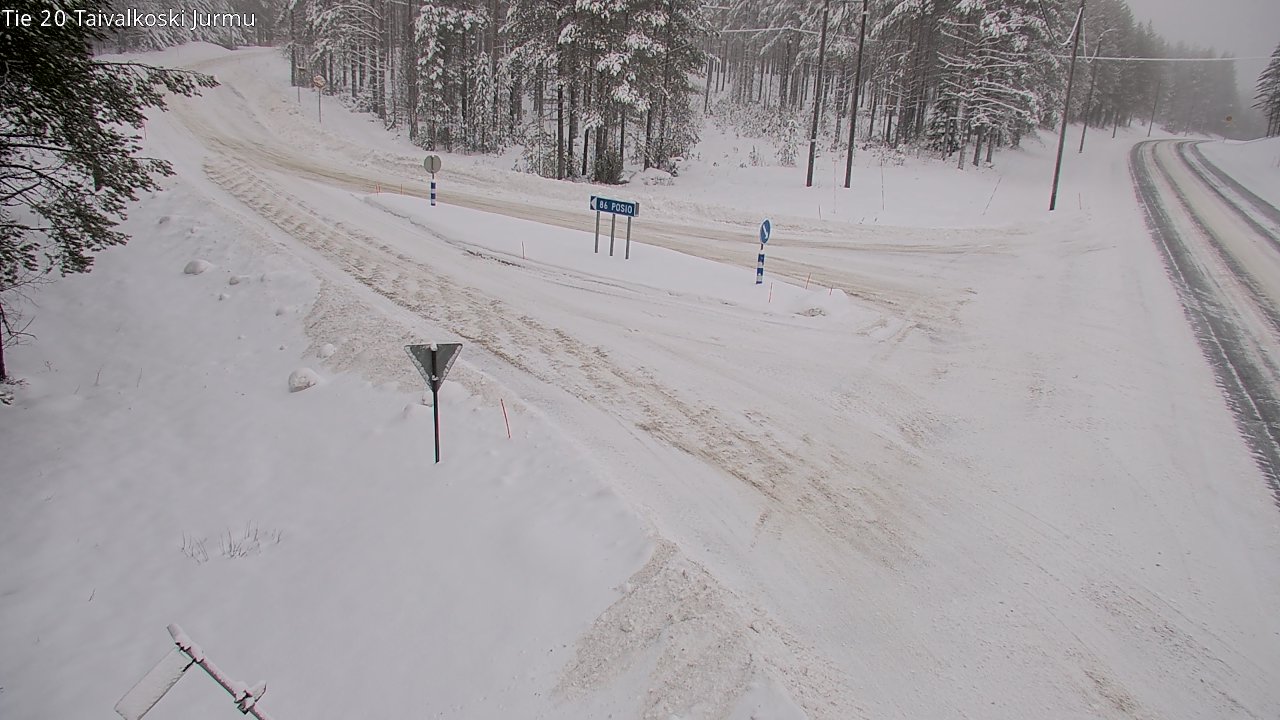 Weather Camera Image Väg 20 Taivalkoski, Jurmu, Taivalkoski, Pohjois-Pohjanmaa