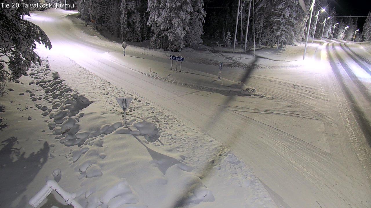 Weather Camera Image Road 20 Taivalkoski, Jurmu, Taivalkoski, Pohjois-Pohjanmaa