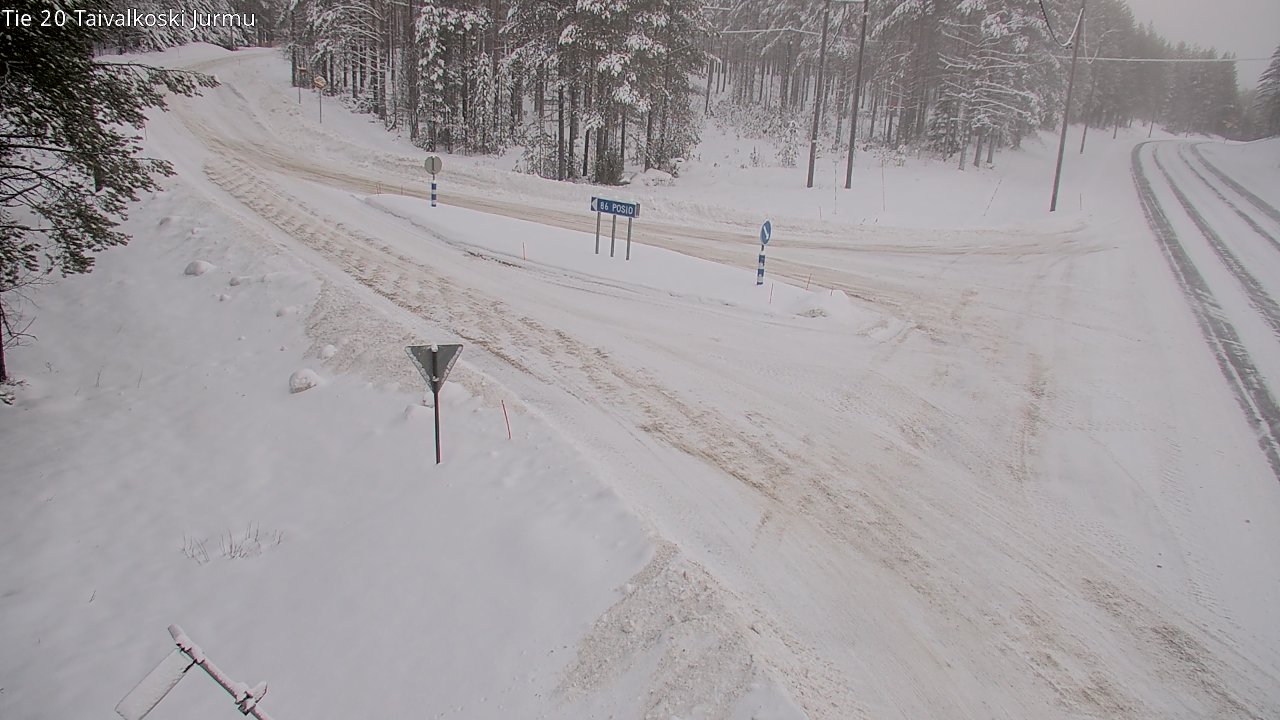 Weather Camera Image Väg 20 Taivalkoski, Jurmu, Taivalkoski, Pohjois-Pohjanmaa