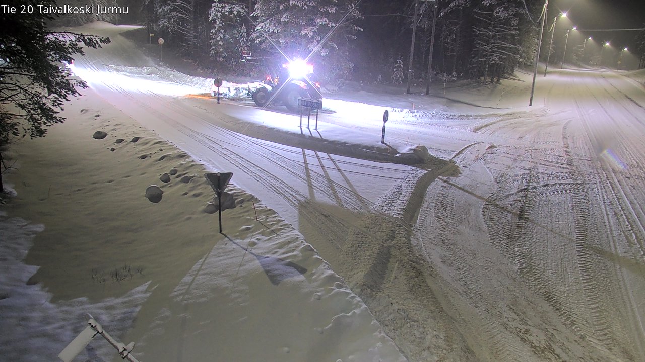 Weather Camera Image Väg 20 Taivalkoski, Jurmu, Taivalkoski, Pohjois-Pohjanmaa