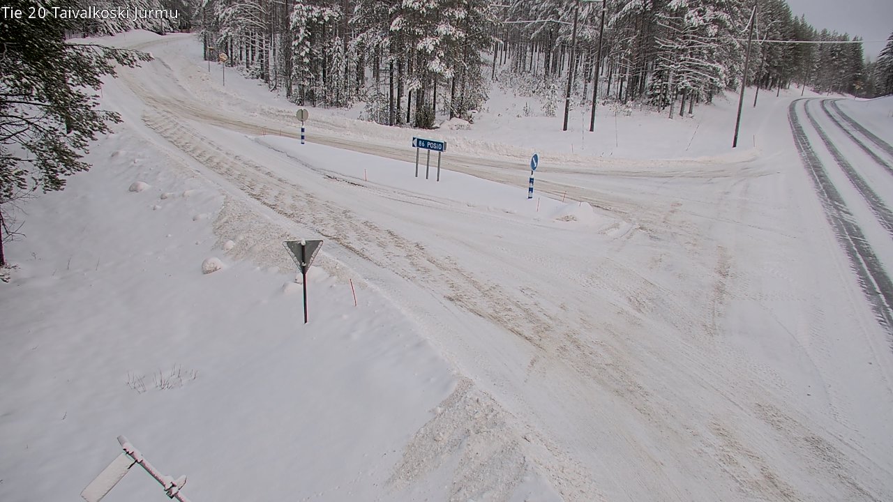 Weather Camera Image Väg 20 Taivalkoski, Jurmu, Taivalkoski, Pohjois-Pohjanmaa