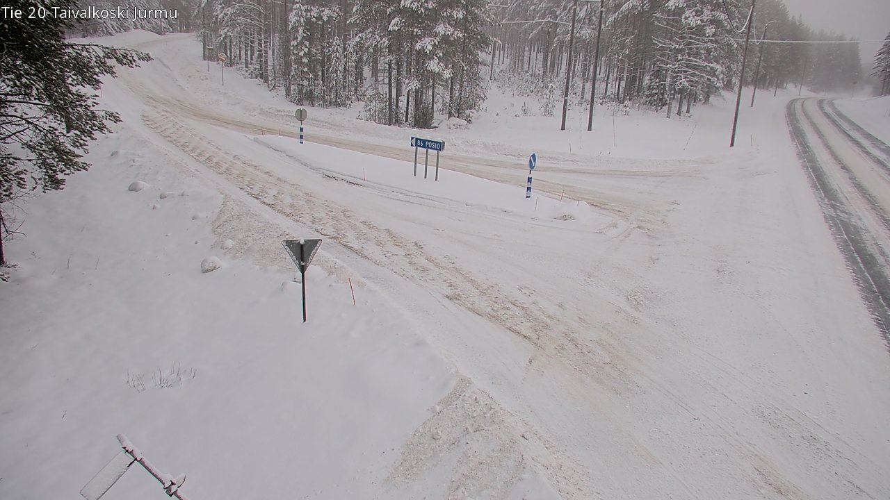 Weather Camera Image Väg 20 Taivalkoski, Jurmu, Taivalkoski, Pohjois-Pohjanmaa
