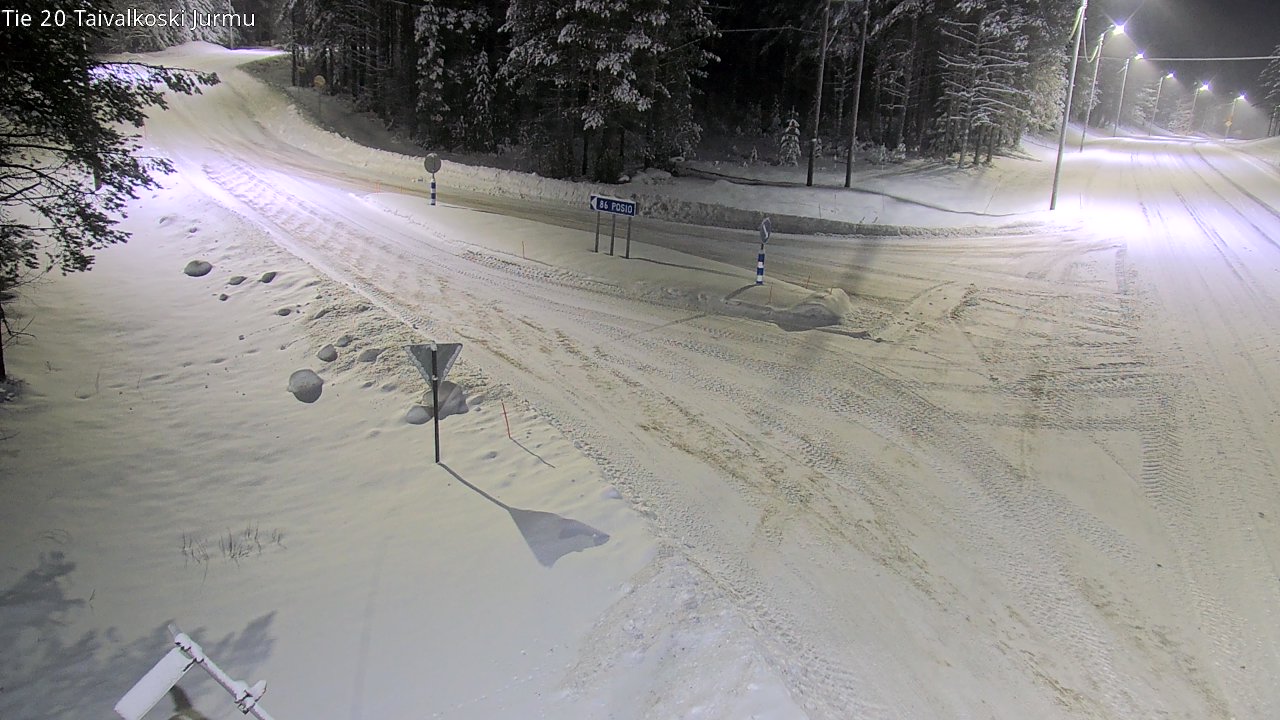 Weather Camera Image Väg 20 Taivalkoski, Jurmu, Taivalkoski, Pohjois-Pohjanmaa