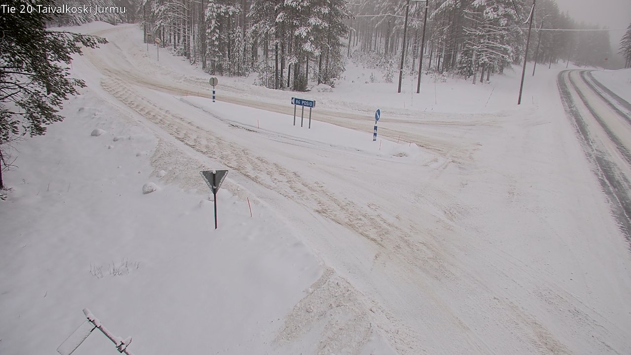 Weather Camera Image Väg 20 Taivalkoski, Jurmu, Taivalkoski, Pohjois-Pohjanmaa