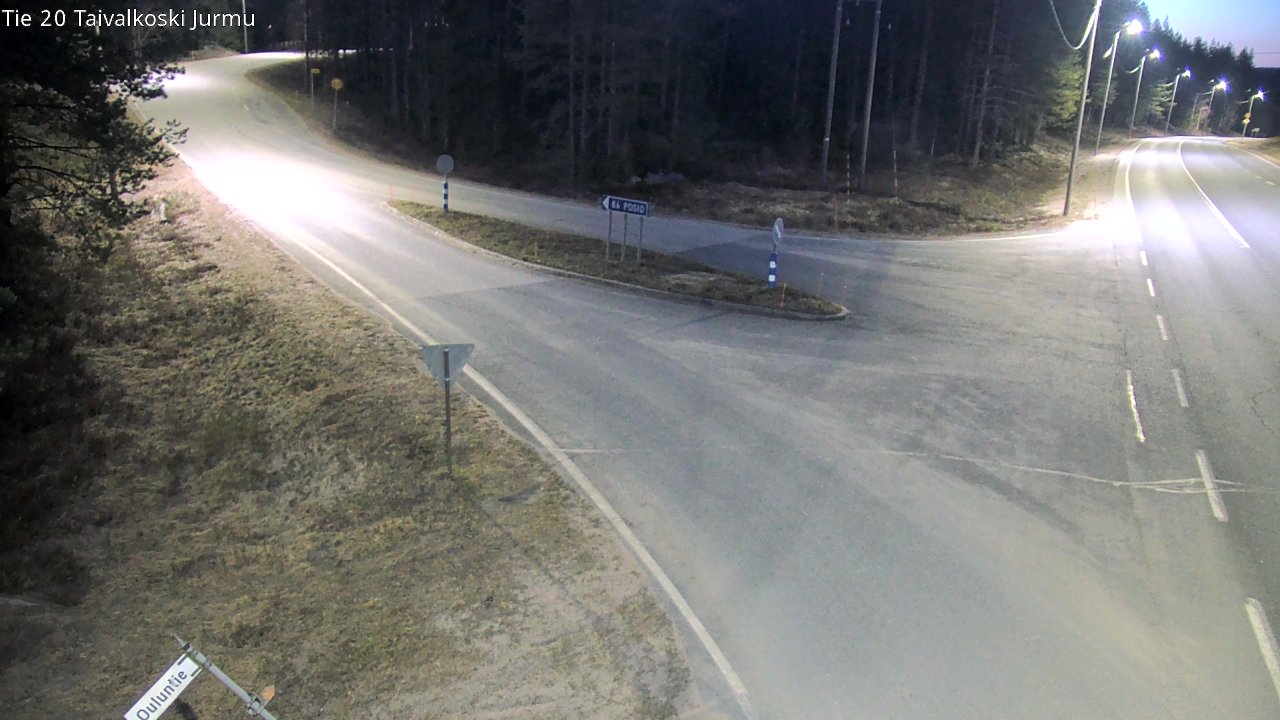 Weather Camera Image Road 20 Taivalkoski, Jurmu, Taivalkoski, Pohjois-Pohjanmaa