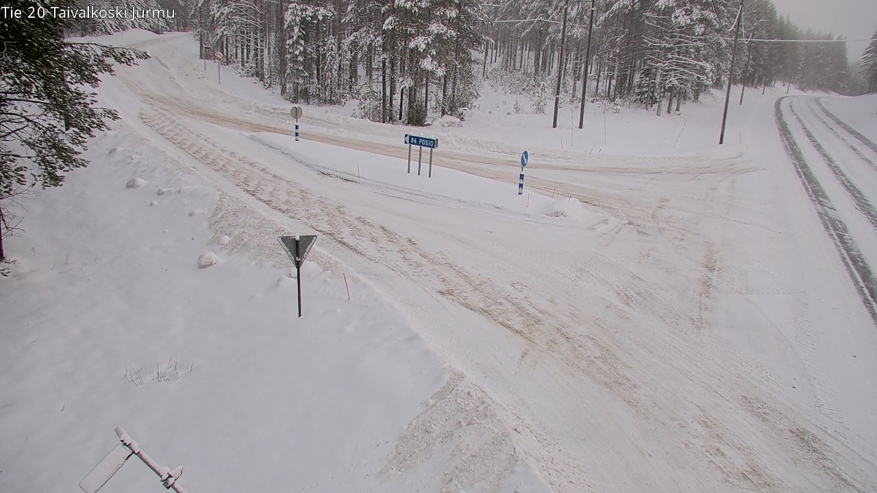 Weather Camera Image Väg 20 Taivalkoski, Jurmu, Taivalkoski, Pohjois-Pohjanmaa