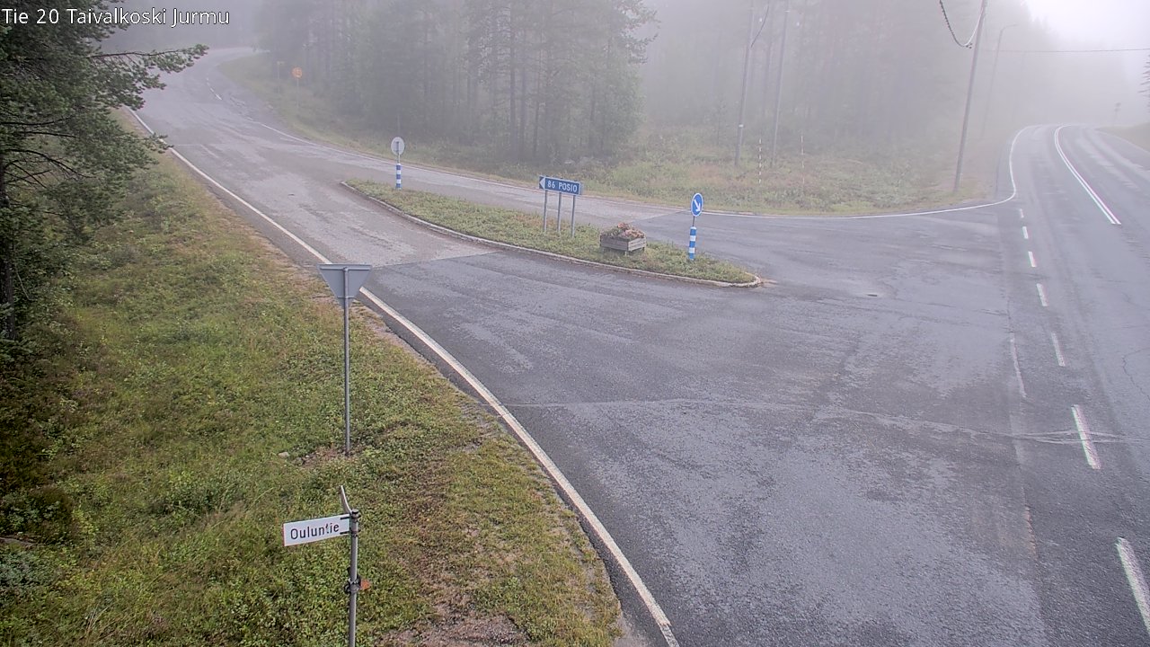 Weather Camera Image Väg 20 Taivalkoski, Jurmu, Taivalkoski, Pohjois-Pohjanmaa