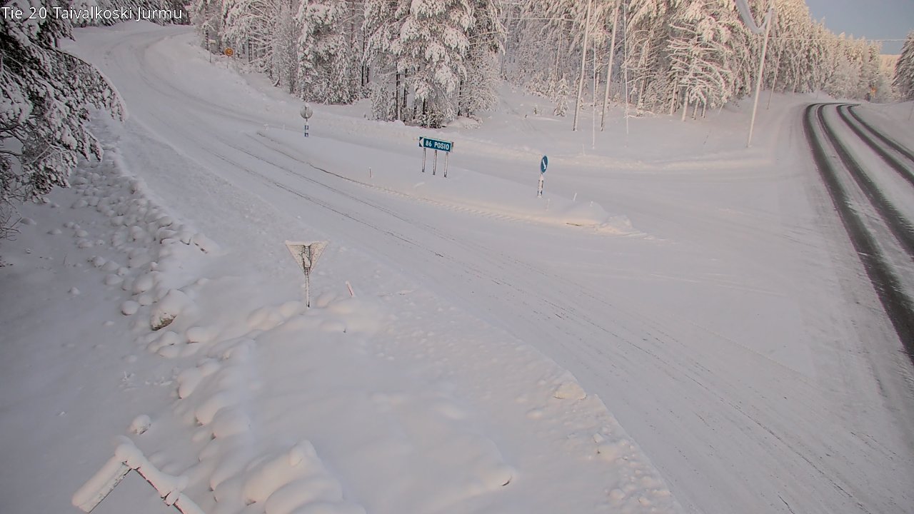 Weather Camera Image Road 20 Taivalkoski, Jurmu, Taivalkoski, Pohjois-Pohjanmaa