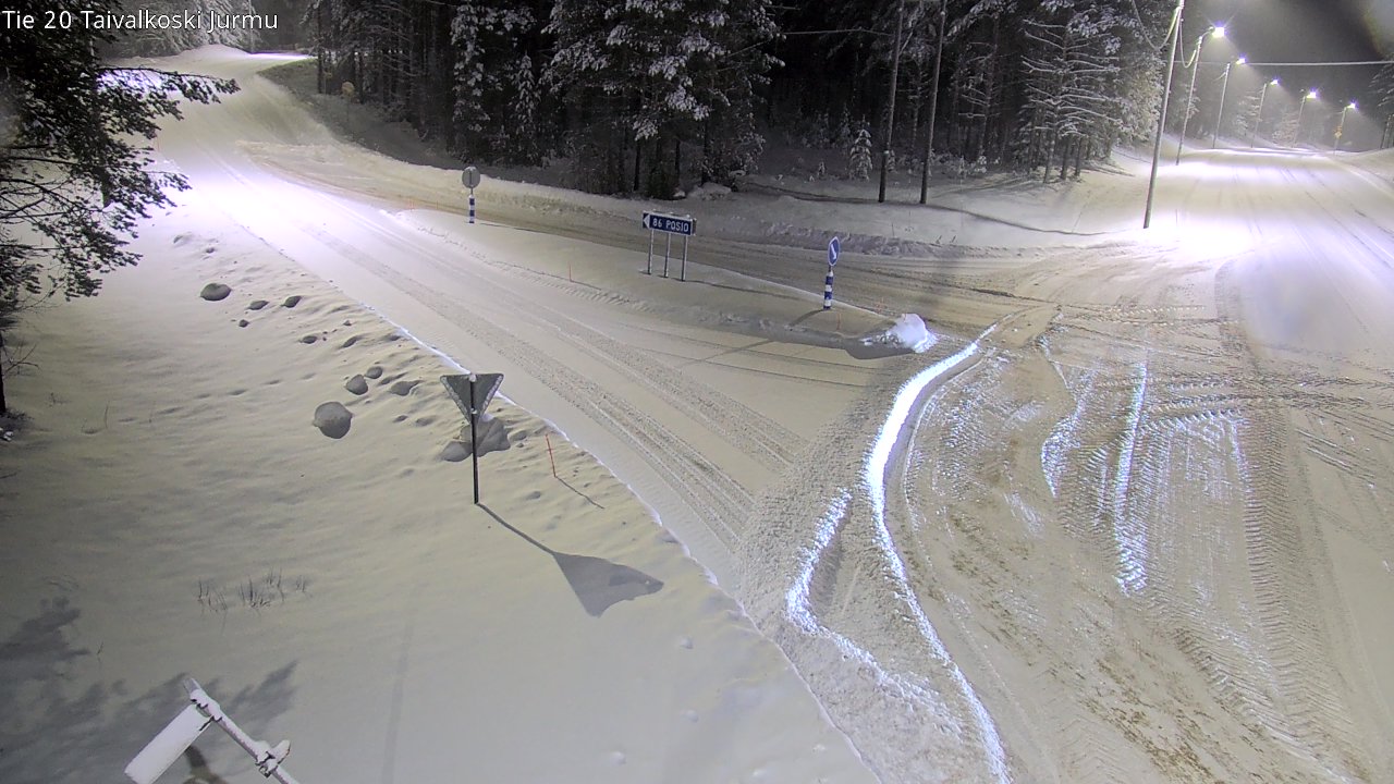 Weather Camera Image Väg 20 Taivalkoski, Jurmu, Taivalkoski, Pohjois-Pohjanmaa
