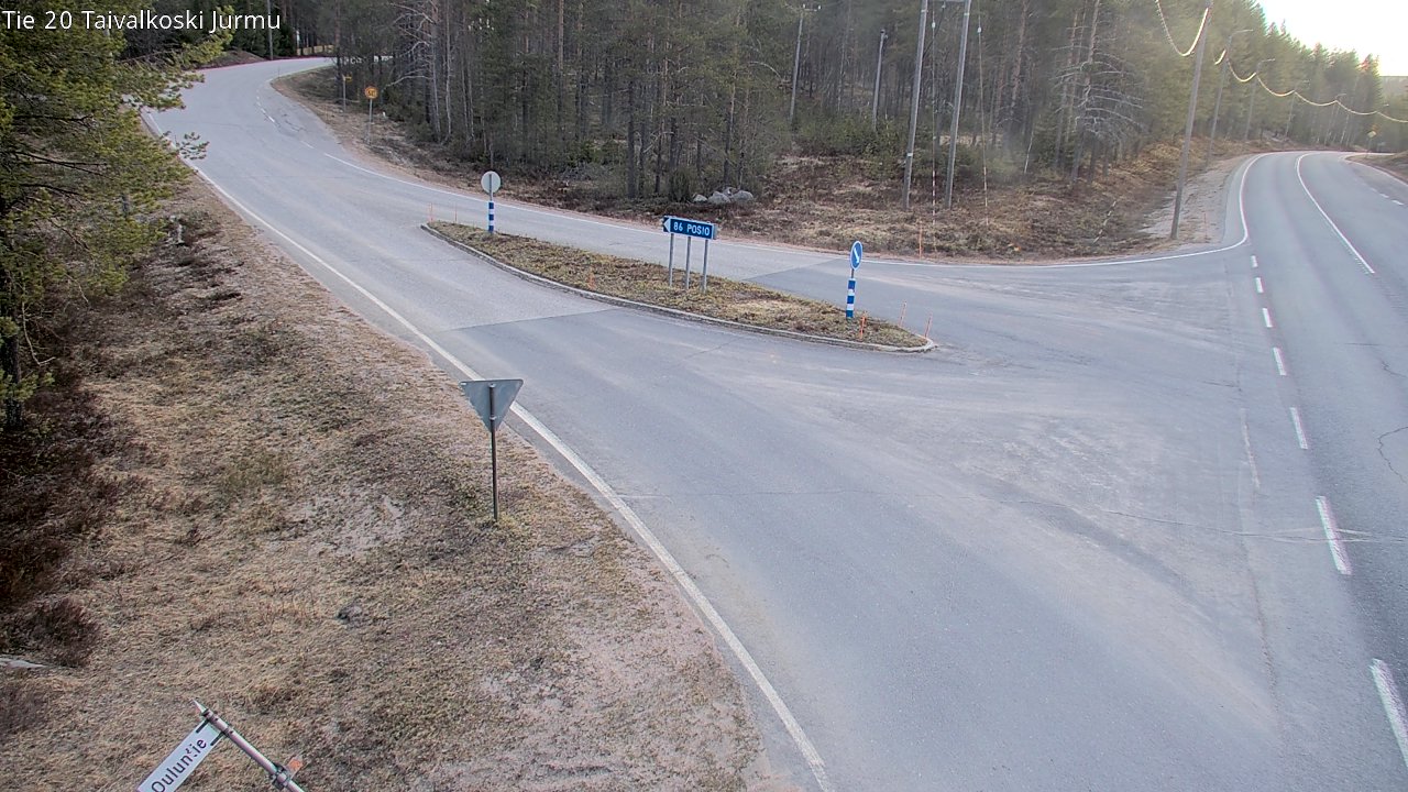 Weather Camera Image Väg 20 Taivalkoski, Jurmu, Taivalkoski, Pohjois-Pohjanmaa