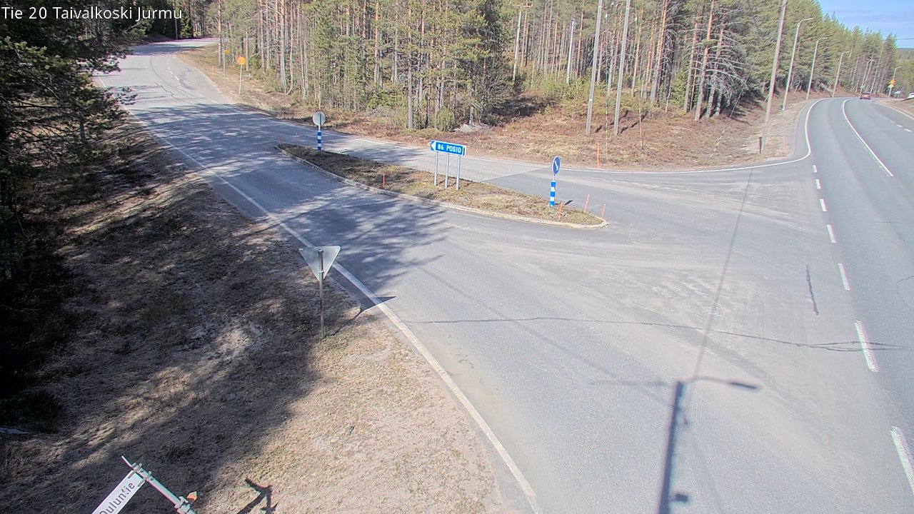 Weather Camera Image Road 20 Taivalkoski, Jurmu, Taivalkoski, Pohjois-Pohjanmaa