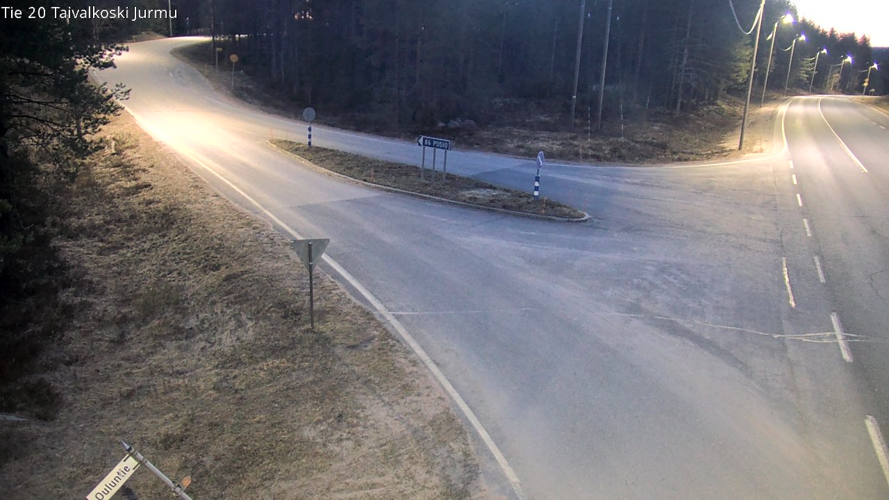 Weather Camera Image Road 20 Taivalkoski, Jurmu, Taivalkoski, Pohjois-Pohjanmaa