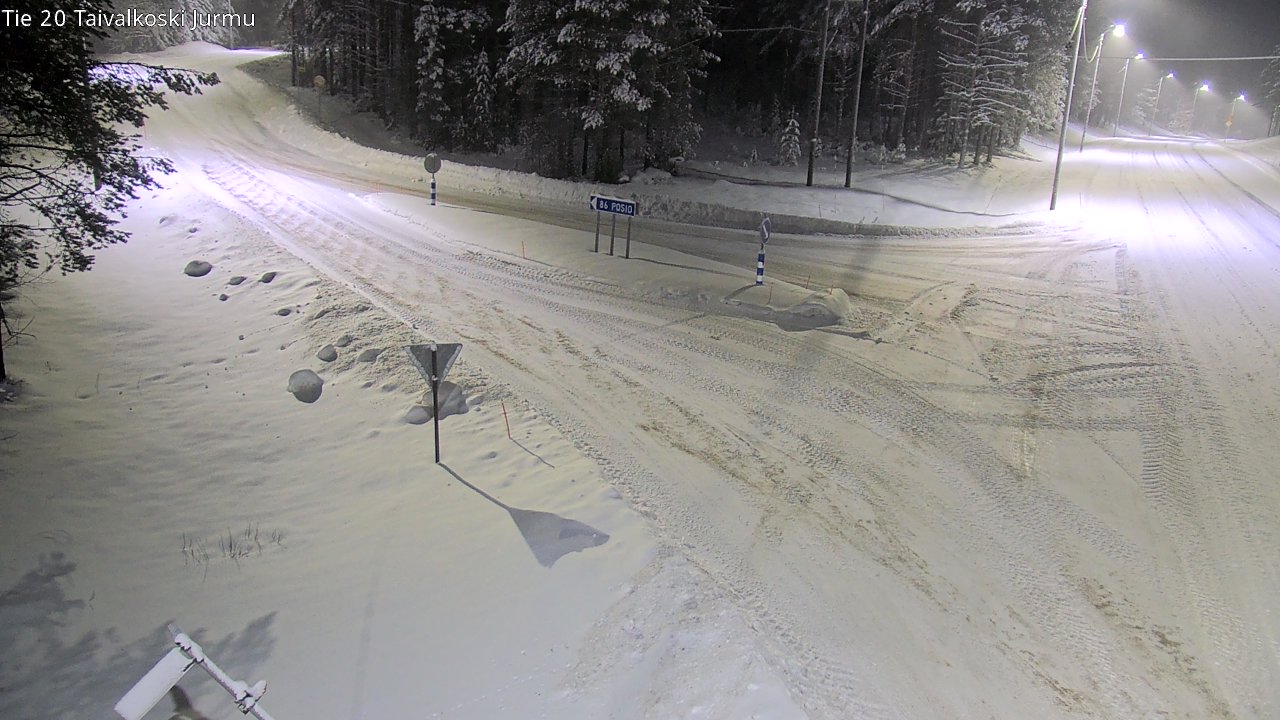 Weather Camera Image Väg 20 Taivalkoski, Jurmu, Taivalkoski, Pohjois-Pohjanmaa