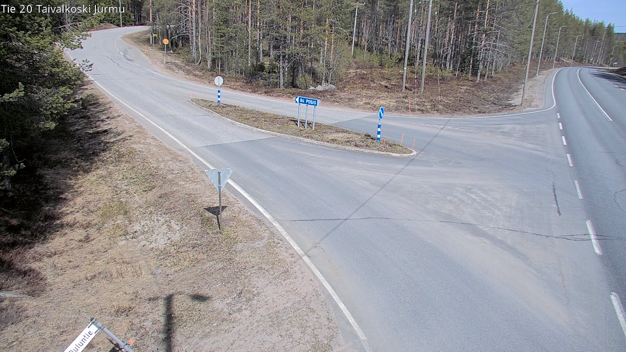 Weather Camera Image Road 20 Taivalkoski, Jurmu, Taivalkoski, Pohjois-Pohjanmaa