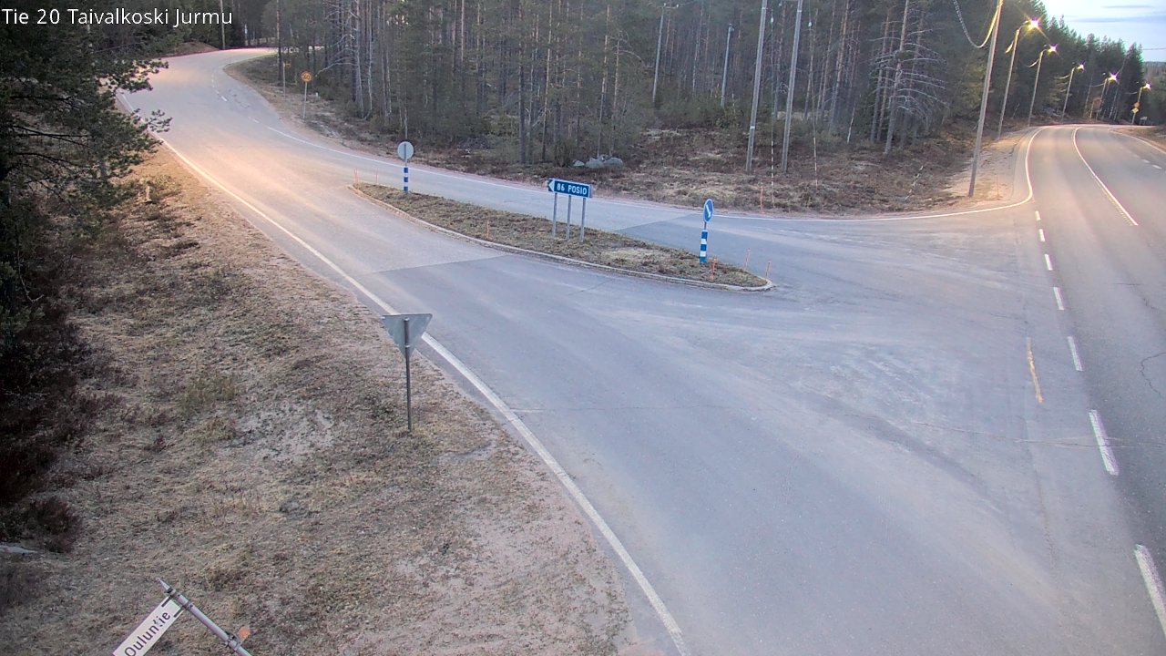 Weather Camera Image Road 20 Taivalkoski, Jurmu, Taivalkoski, Pohjois-Pohjanmaa