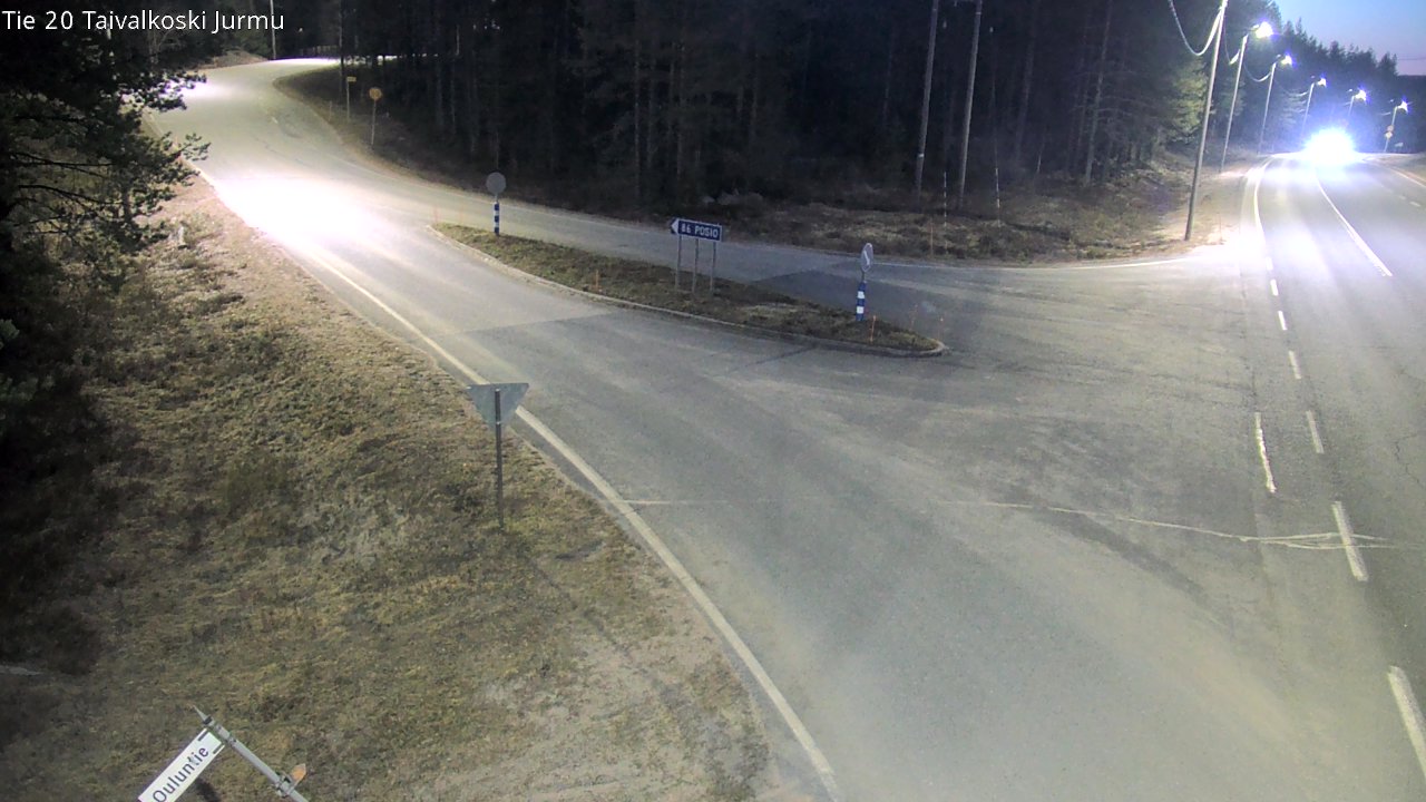 Weather Camera Image Road 20 Taivalkoski, Jurmu, Taivalkoski, Pohjois-Pohjanmaa