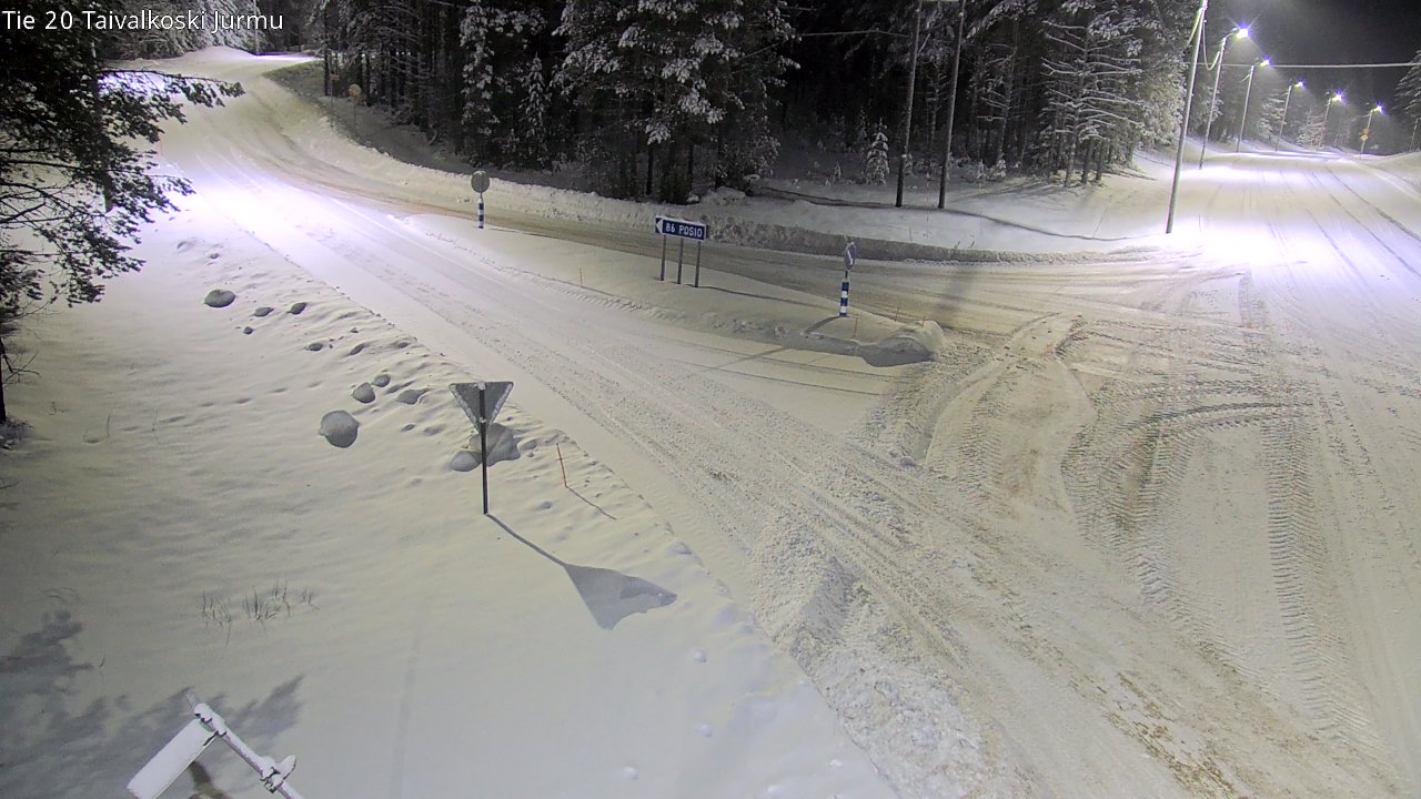 Weather Camera Image Väg 20 Taivalkoski, Jurmu, Taivalkoski, Pohjois-Pohjanmaa