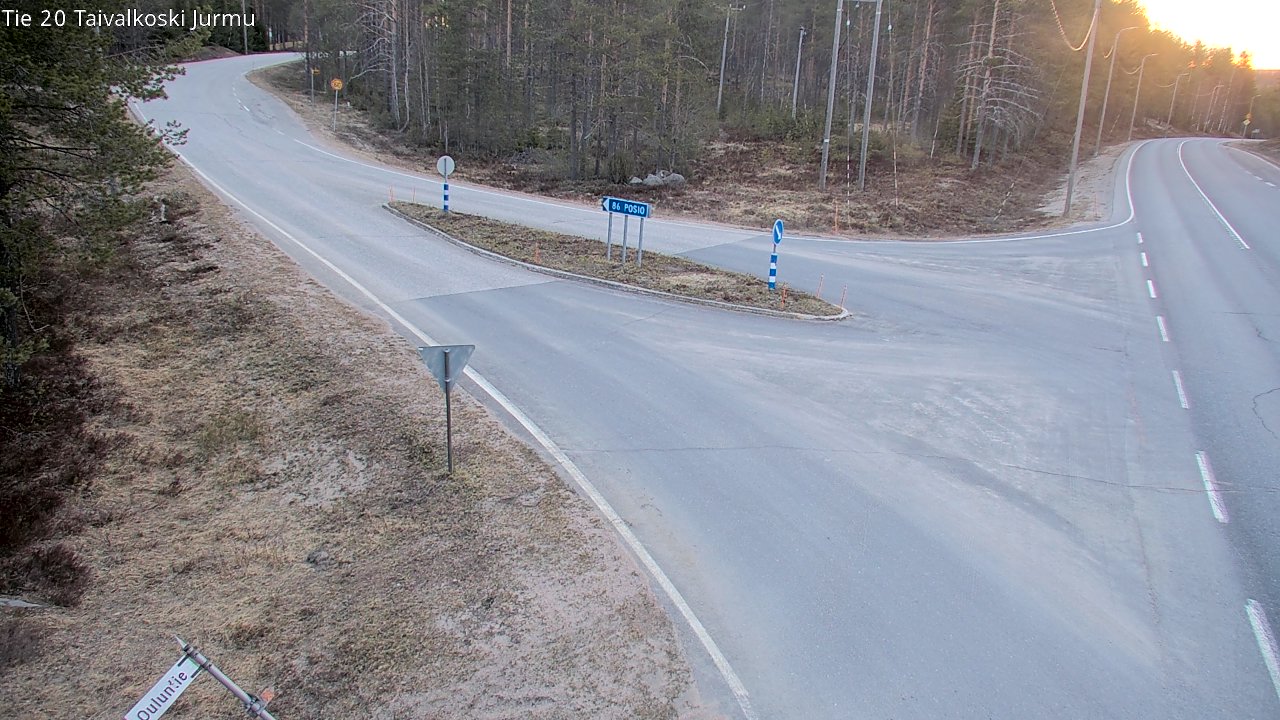 Weather Camera Image Road 20 Taivalkoski, Jurmu, Taivalkoski, Pohjois-Pohjanmaa