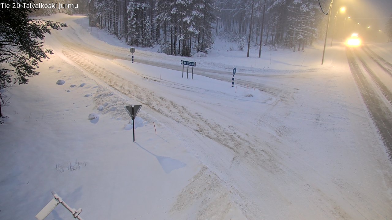 Weather Camera Image Road 20 Taivalkoski, Jurmu, Taivalkoski, Pohjois-Pohjanmaa