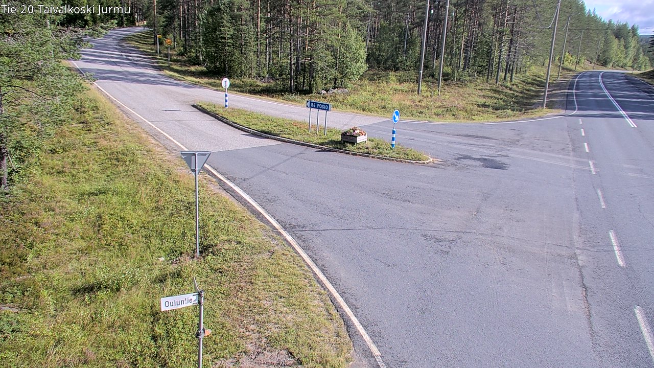 Weather Camera Image Väg 20 Taivalkoski, Jurmu, Taivalkoski, Pohjois-Pohjanmaa