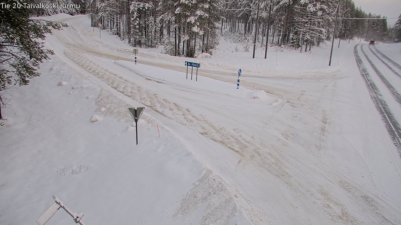 Weather Camera Image Väg 20 Taivalkoski, Jurmu, Taivalkoski, Pohjois-Pohjanmaa