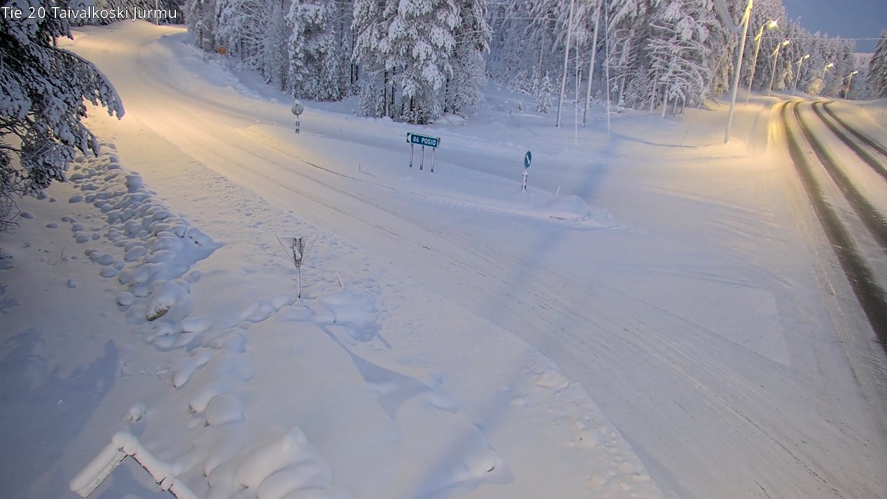 Weather Camera Image Road 20 Taivalkoski, Jurmu, Taivalkoski, Pohjois-Pohjanmaa