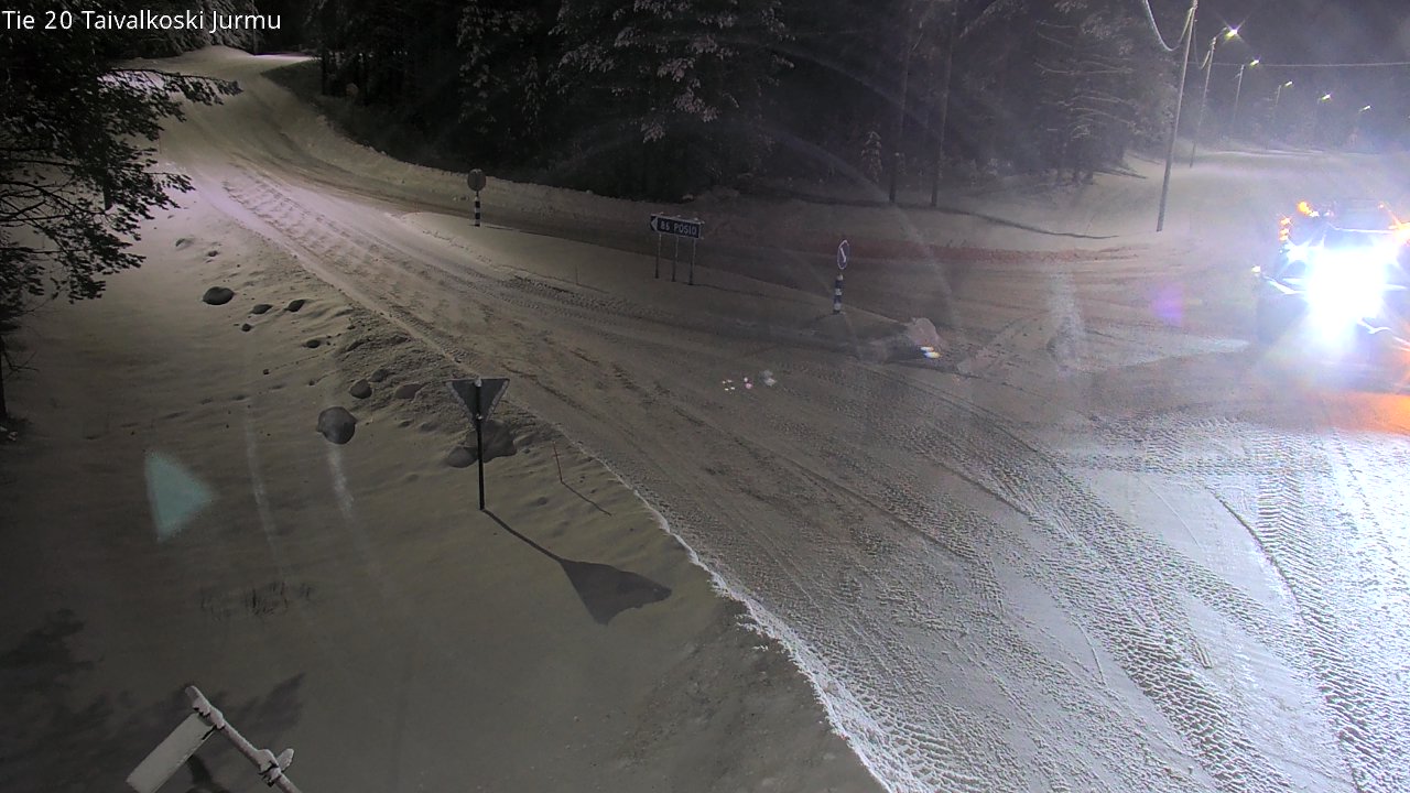 Weather Camera Image Väg 20 Taivalkoski, Jurmu, Taivalkoski, Pohjois-Pohjanmaa