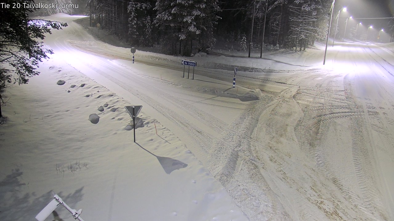 Weather Camera Image Väg 20 Taivalkoski, Jurmu, Taivalkoski, Pohjois-Pohjanmaa