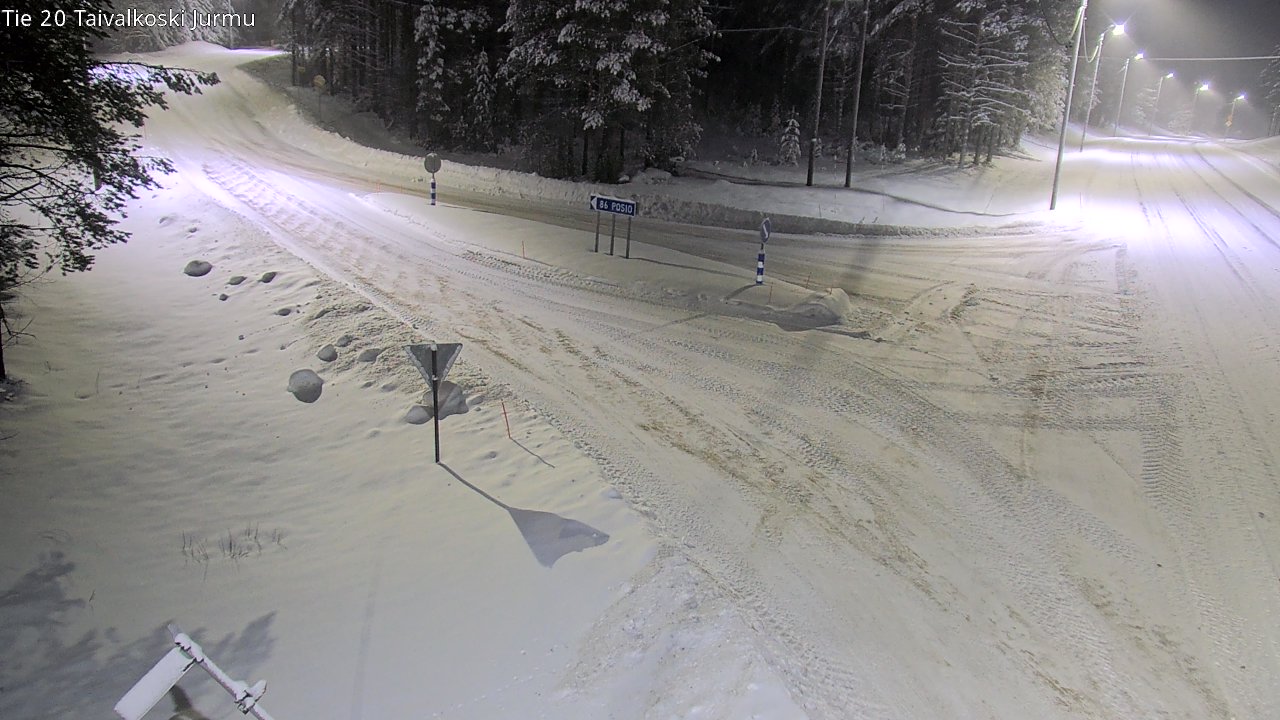 Weather Camera Image Väg 20 Taivalkoski, Jurmu, Taivalkoski, Pohjois-Pohjanmaa