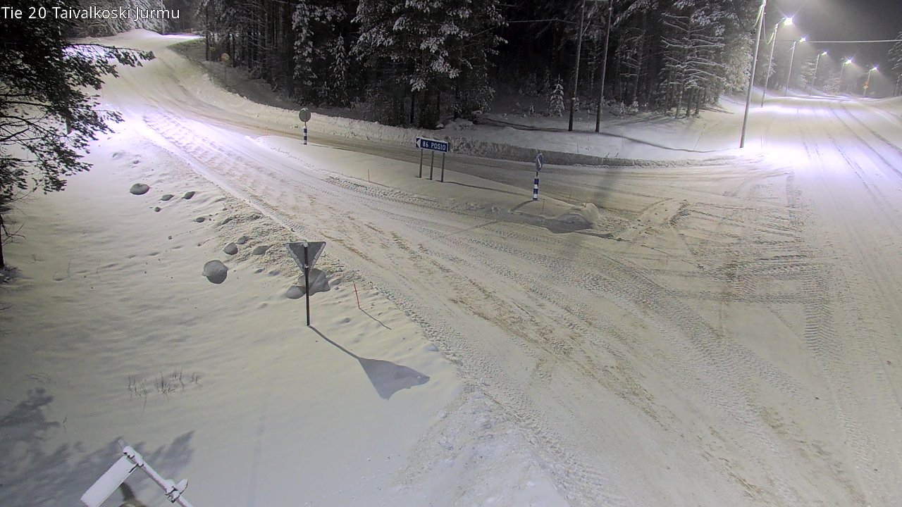 Weather Camera Image Väg 20 Taivalkoski, Jurmu, Taivalkoski, Pohjois-Pohjanmaa