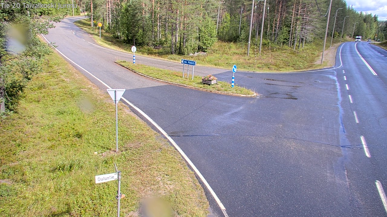 Weather Camera Image Väg 20 Taivalkoski, Jurmu, Taivalkoski, Pohjois-Pohjanmaa