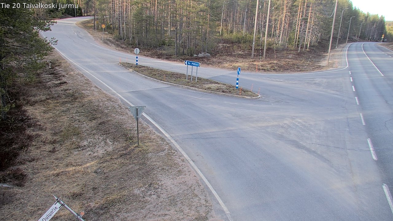 Weather Camera Image Road 20 Taivalkoski, Jurmu, Taivalkoski, Pohjois-Pohjanmaa