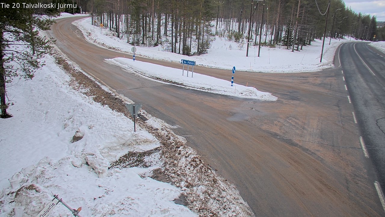 Weather Camera Image Road 20 Taivalkoski, Jurmu, Taivalkoski, Pohjois-Pohjanmaa