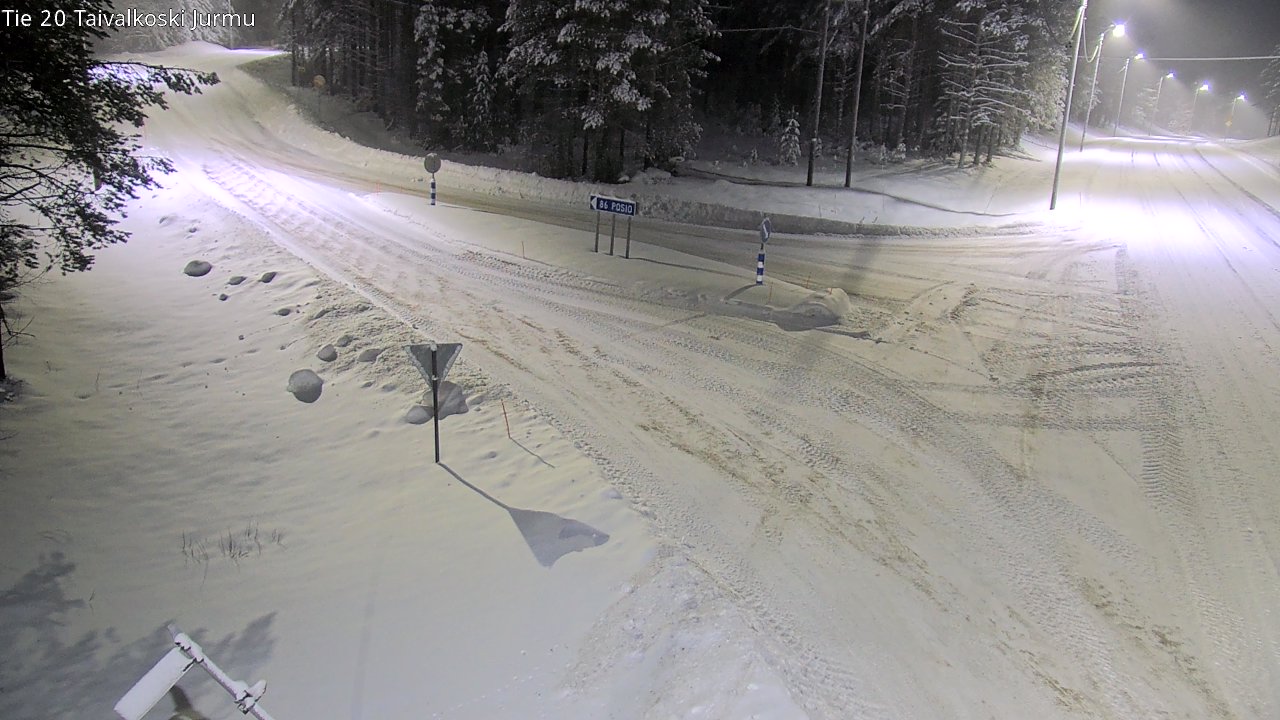 Weather Camera Image Väg 20 Taivalkoski, Jurmu, Taivalkoski, Pohjois-Pohjanmaa