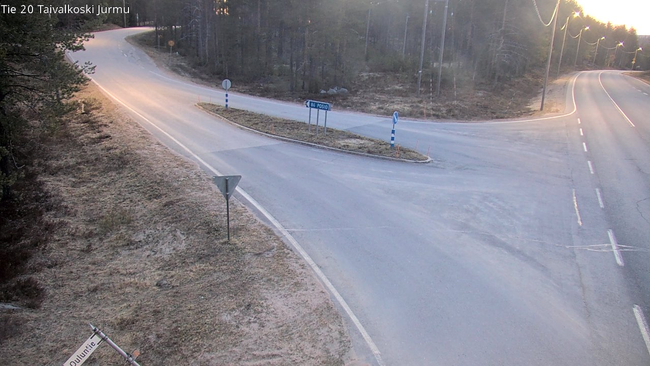 Weather Camera Image Road 20 Taivalkoski, Jurmu, Taivalkoski, Pohjois-Pohjanmaa