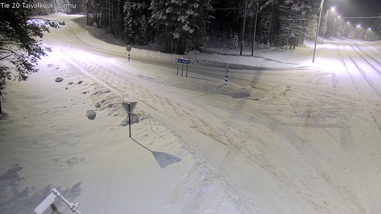 Weather Camera Image Väg 20 Taivalkoski, Jurmu, Taivalkoski, Pohjois-Pohjanmaa